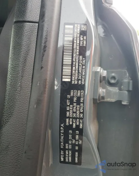 2018 Jeep Renegade Latitude from USA, damaged, VIN ZACCJABB2JPJ21085